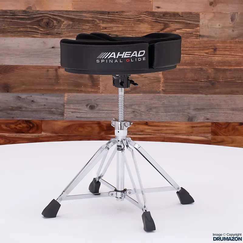 AHEAD SPINAL G SADDLE DRUM THRONE WITH 4 LEG BASE, BLACK Reverb UK