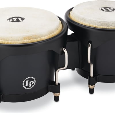 LP Discovery Bongo Set Onyx w/Black Hardware | Reverb