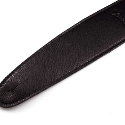 Genuine Fender 2.5" Artisan Leather Strap - Black 099-0622-006 image 1