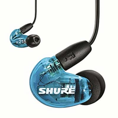Shure SE215 Wired Sound Isolating Earbuds, Clear Sound, Single Driver, Secure in-Ear Fit, Detachable Cable, Durable Quality, Compatible with Apple & Android Devices - Blue image 1