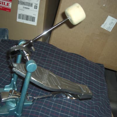 Slingerland Bass drum pedal Tempo King Late 60s Chrome/Blue Incredible Condition! image 9