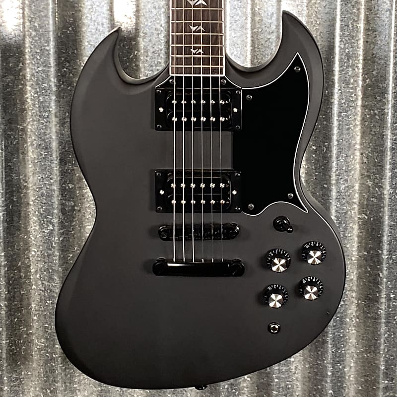 Westcreek Racer Offset SG Matte Black Solid Body Guitar 0018 Reverb