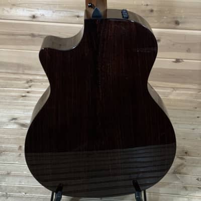 Taylor Custom GA (Cedar/Rosewood) Acoustic Electric Guitar - Mahogany Burst image 4
