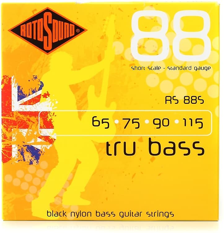 Rotosound Rs88s Tru Bass 88 Black Nylon Tapewound Bass Guitar Reverb