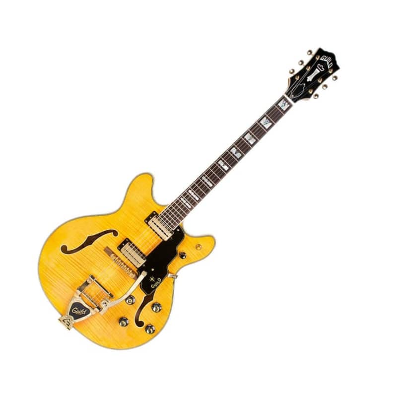 Guild Starfire VI - Semi Hollow Body Electric Guitar - Flamed Maple - Blonde  - with Case | Reverb