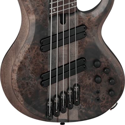Ibanez BTB 5-String Multi-Scale Bass Guitar, Transparent Gray Flat w/ Case image 1