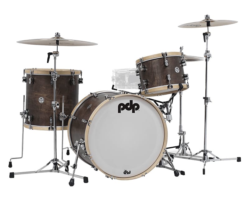 Used PDP Concept Classic Series 3-Pc Maple Shell Pack - Walnut w/ Nat Hoops image 1