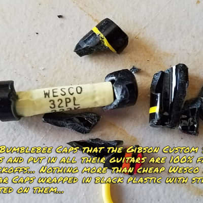 Luxe BumbleBee Capacitors Repro Oil-Filled .022uF - Matched Pair for Historic Les Paul R9, R8, '59… image 4
