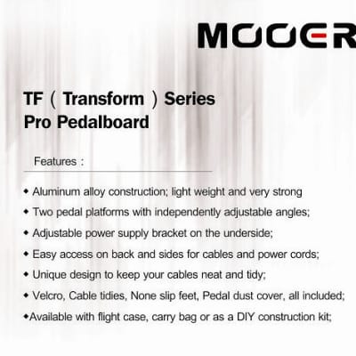 Mooer TF-20H Transform Series Pedal board Flight Case Holds up to 20 pedals Mooer,Tone City,H-B image 3