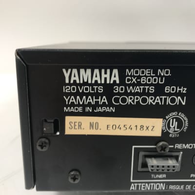 Vintage Yamaha CX-600U Natural Sound Audio Stereo Control Amplifier image 6