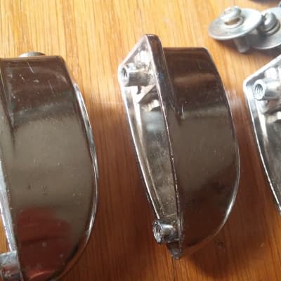Pearl STAR Hoshino Silvertone Drum 3 Tom Lugs CASINGS Slingerland Copy 60's PARTS VERY CLEAN image 2