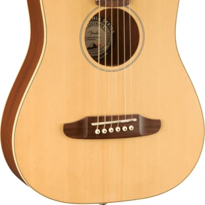 Fender Redondo Mini Acoustic Guitar, Natural w/ Gig Bag image 1