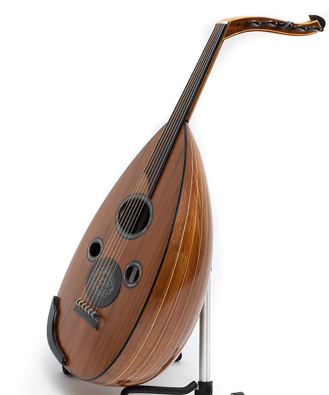 Professional Arabic Oud Walnut Wood with Mother Of Pearl & Reverb