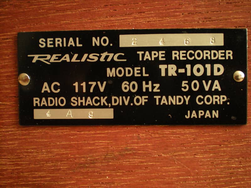 REALISTIC TR-101D top