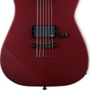 ESP E-II M-I Thru NT Electric Guitar, Deep Candy Apple Red Satin w/ Hard Case
