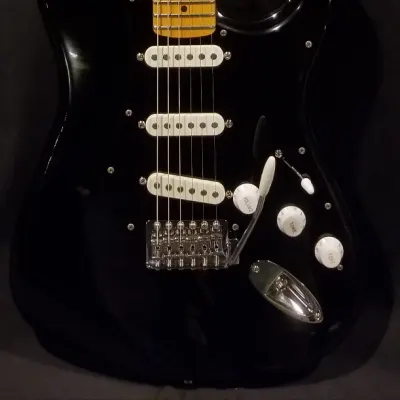 Custom Fender Squier Stratocaster Gilmour Black Strat Inspired with Nitro Neck USA Pickups image 2