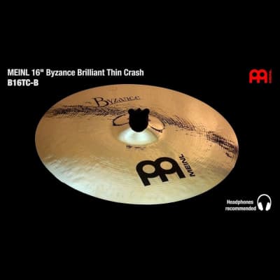 Meinl Byzance Brilliant Thin Crash Cymbal 16 image 2