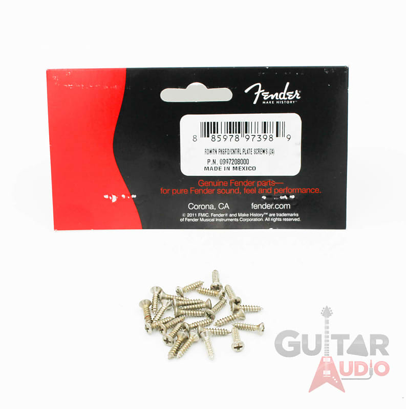 Genuine Fender ROAD WORN/Relic Aged Guitar Pickguard Screws (24) - 099-7208-000 image 1