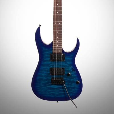 Ibanez GRGA120QA Gio Electric Guitar, Transparent Blue Burst image 2