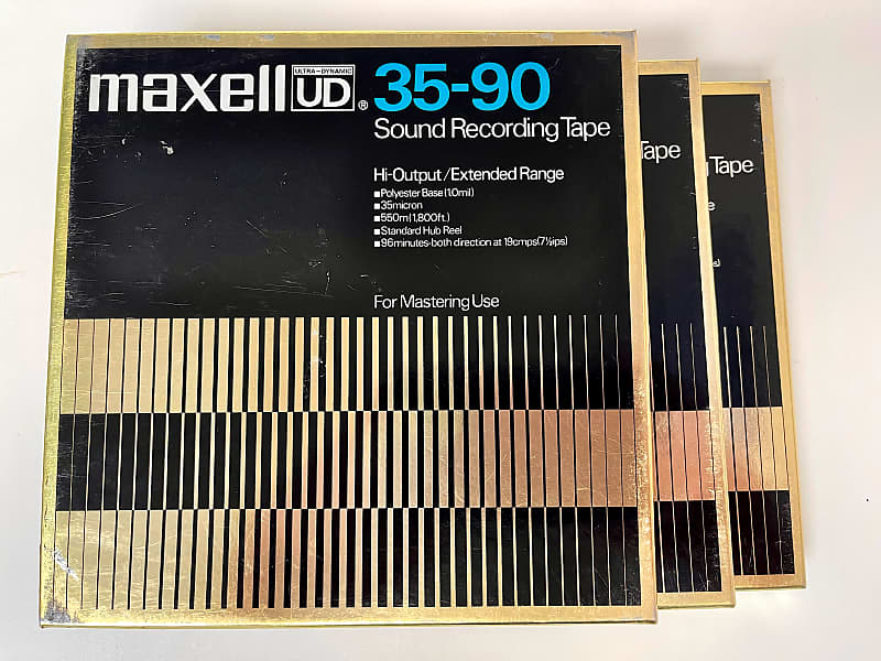 Maxell UD 35-90, 7 Inch Reel To Reel Recording Tape, Lot Of 3 Tapes, Used