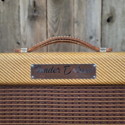 Fender Tweed Narrow Panel Deluxe Amp 5E3 with 5F6 tube chart 1958 - Tweed image 9