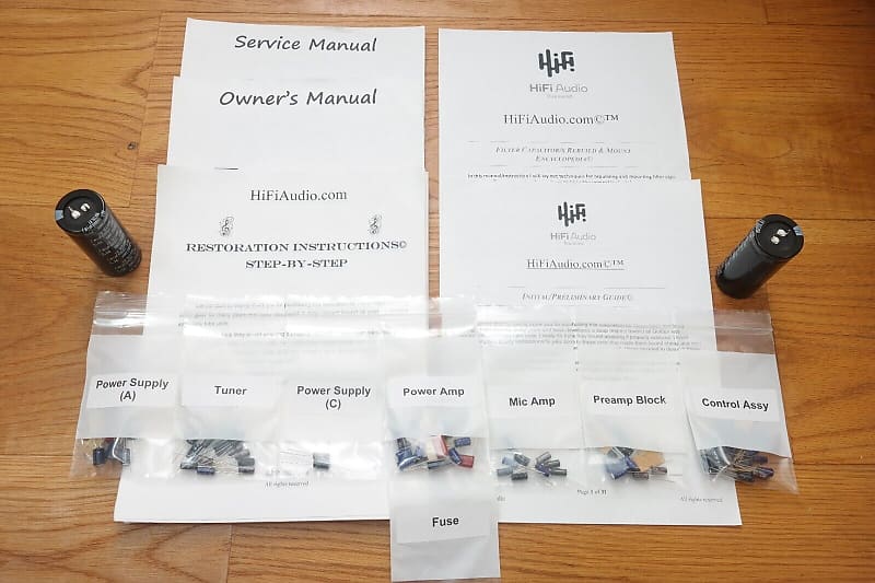 Kenwood KR-7600 restoration kit filter capacitor repair rebuild fix  			