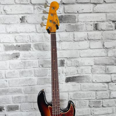 Fender Custom Shop 1961 Jazz Bass Heavy Relic, 3A Rosewood Fingerboard, 3-Color Sunburst image 4