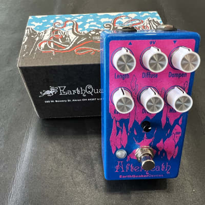 EarthQuaker Devices Afterneath Otherworldly Reverberation Machine V3 Limited Edition Magenta /Blue. New! image 2
