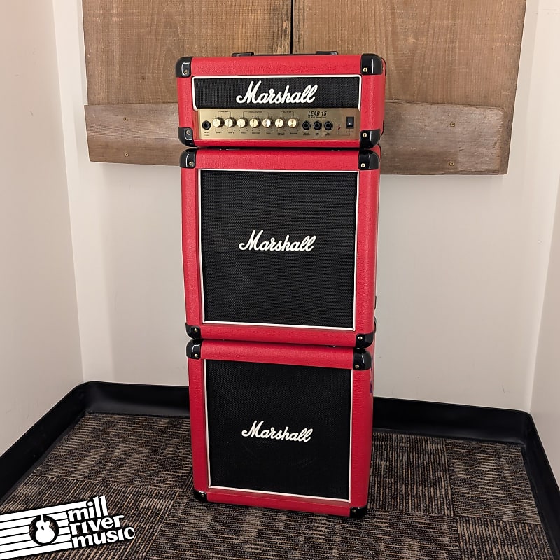 Marshall Lead 15 G15MS Micro Amplifier Stack Limited Red Tolex Used