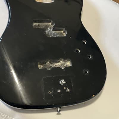 1980's Overseas Kramer Striker 700st Black 4 String Electric Bass Guitar Body image 4