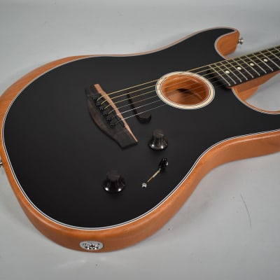 2021 Fender Acoustasonic Stratocaster Black Finish Acoustic Electric w/Bag image 5