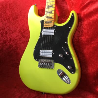 Martyn Scott Instruments Custom Built Partscaster Guitar in Matt Neon Yellow image 2