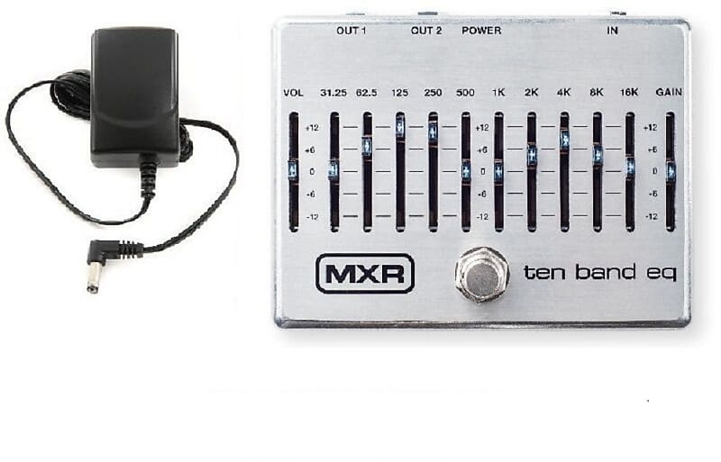 MXR Dunlop Ten Band Graphic EQ Pedal M108S 10 Band (POWER SUPPLY ADAPTER) image 1