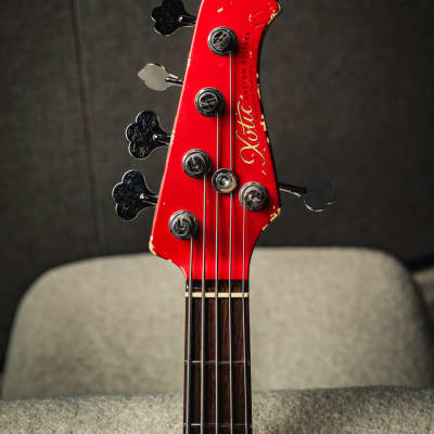 Xotic XJ-1T 5 String Heavy Aged-Candy Apple Red w/Matching
