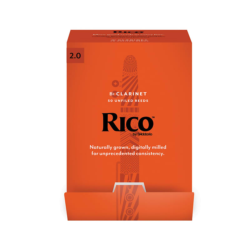 Rico by D'Addario Bb Clarinet Reeds, Strength 2, 50-pack image 1