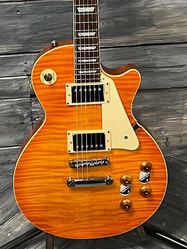 Used Dillion DL6500 Flame Top LP Single Cut Electric Guitar Reverb