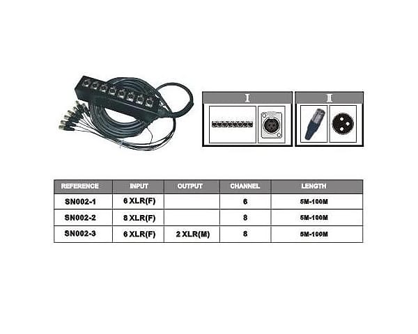 Extreme Sb8 I15 Stagebox 8 In 15 Mt. Stagebox Da Palco Con 8 Ingressi Xlr  Femmina / 8 Connettori Xlr Maschio