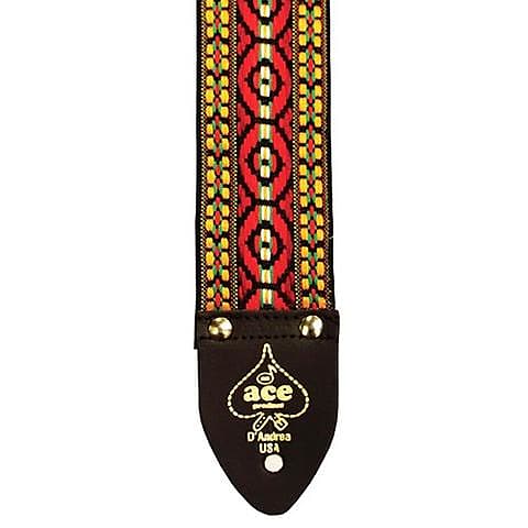 Ace Vintage Reissue Guitar Straps - Ace 4 "Bohemian Red" image 1