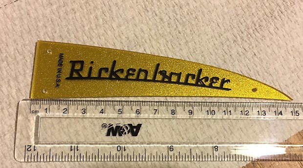 Rickenbackerオリジナルネームプレート（ゴールド） 新リッケンバッカー ゴールド ネームプレート ワイドサイズの