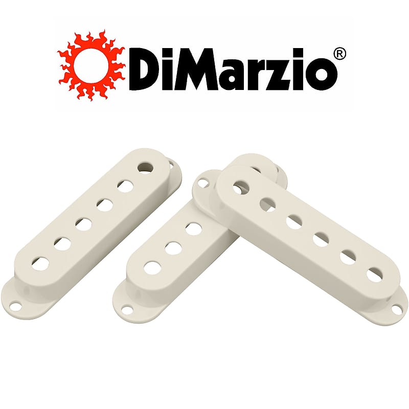 DiMarzio DM2001 Strat Pickup Covers (3) Fits HS, Area, FS-1 & SDS-1 - AGED WHITE image 1