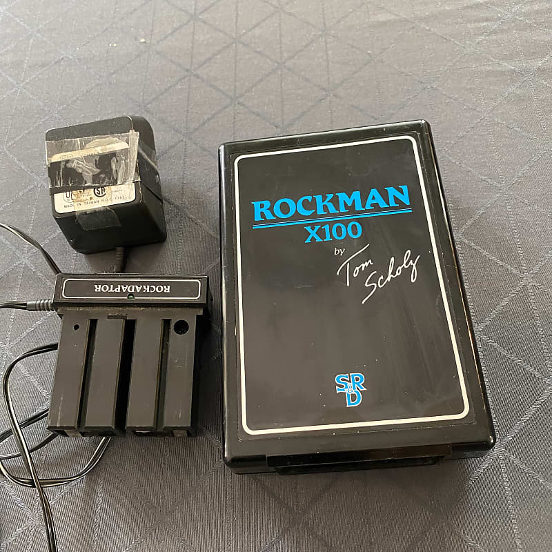 SR D Rockman X100 Headphone Amp Tom Scholz Boston with Rock Adapter power supply works sounds COOL