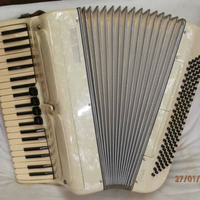 Settimio Soprani Coletta piano accordion 120 bass mod 703/78-- 1965-1975 Cream marble image 19