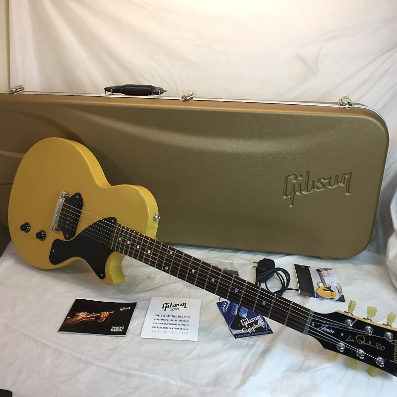 ギター Gibson USA LesPaul JR TV yellow G-Force Gibson USA Les Paul JR Double Cut In TV Yellow With Hard