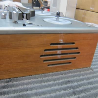 Vintage Tandberg 74B Stereo Tube Reel To Reel, 4 Track, Teak Cabinet Vintage Tubes, Carrying Case, Ex Quality, Needs Restoration/Repair, 1960s - Gray / Chrome / Teak image 8