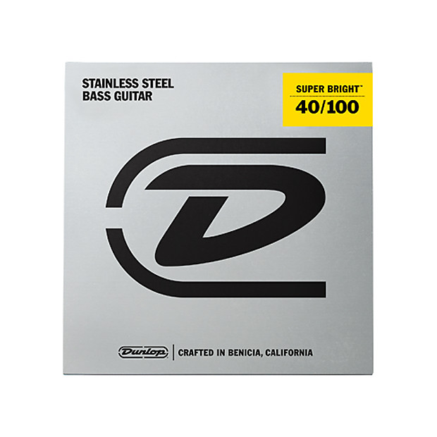 Dunlop DBSBS40100 Super Bright Stainless Steel Bass Strings - Light (40-100) image 1