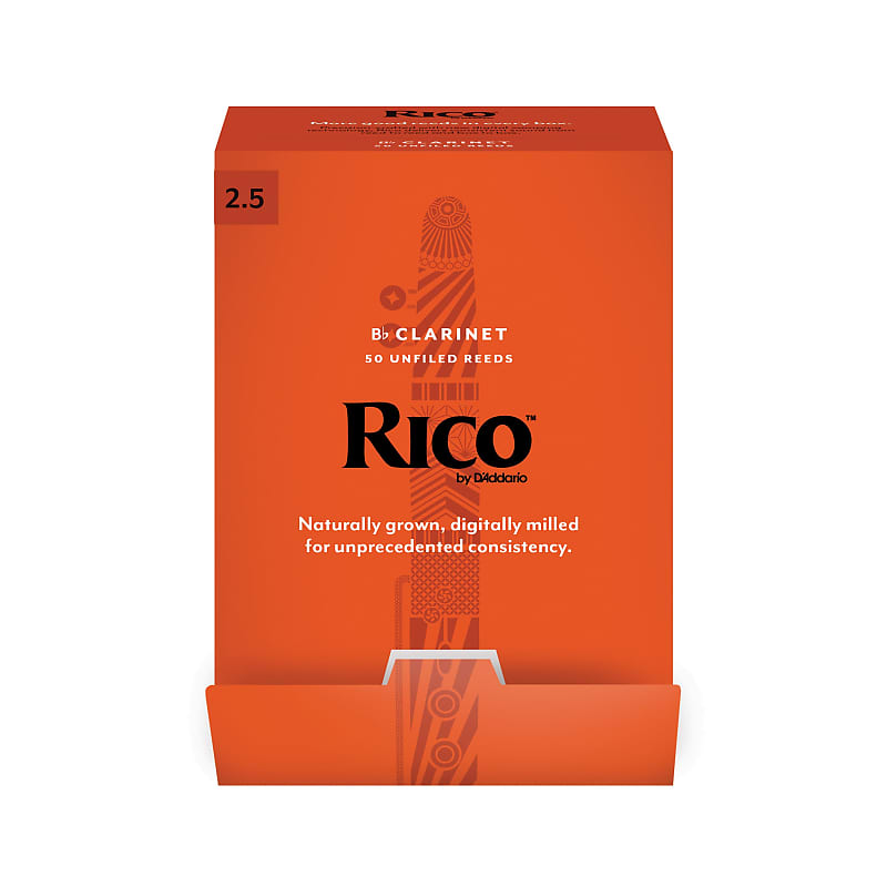 Rico by D'Addario Bb Clarinet Reeds, Strength 2.5, 50-pack image 1