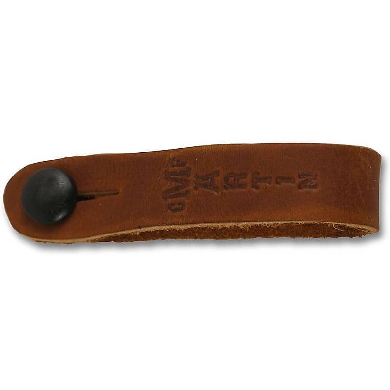 Martin 18A0032 Guitar Button Leather Headstock Strap Tie, Brown image 1