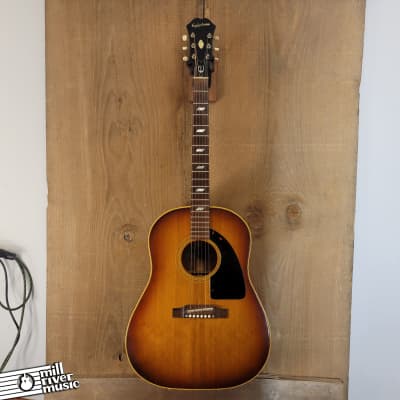 Epiphone FT-79 Texan Acoustic Guitar Sunburst Vintage 1965 w/ OHSC image 2