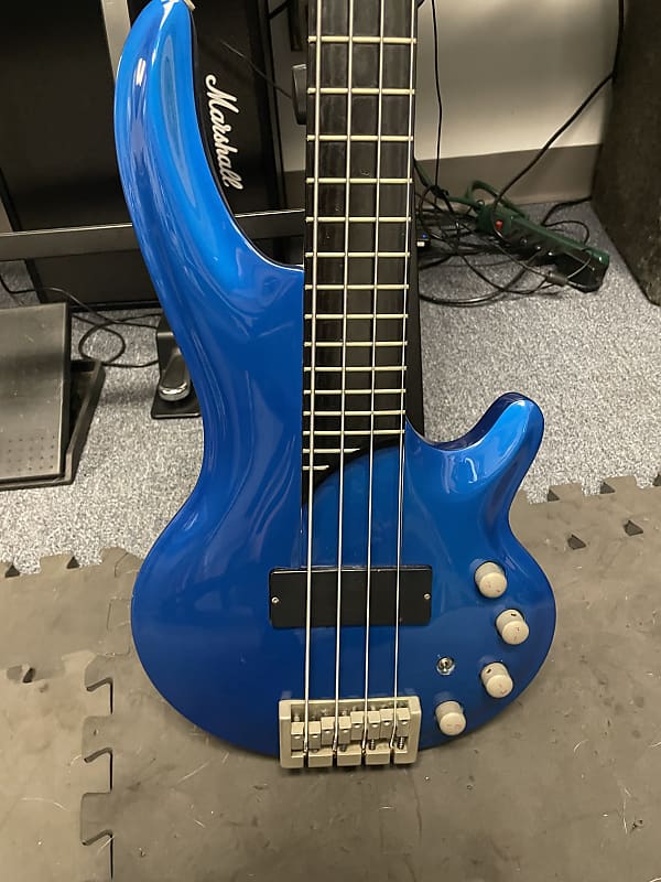 Cort Curbow 4 Bass Bartolini Active P/U 2000s - Blue | Reverb