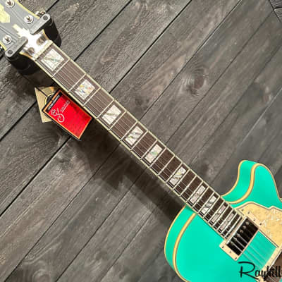 D'Angelico Deluxe SS LE Matte Surf Green Semi Hollow Body Electric Guitar Prototype image 14